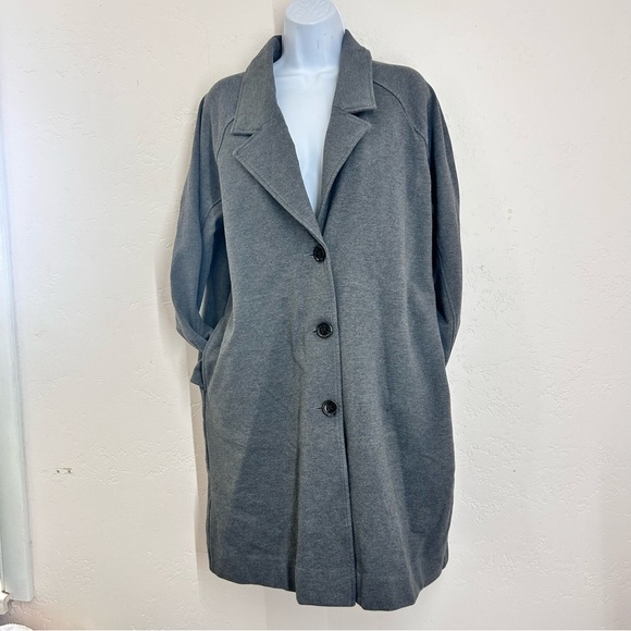 EVERLANE The Dream Coat Ponte Knit Oversized Gray Jacket Size M - Picture 5 of 13